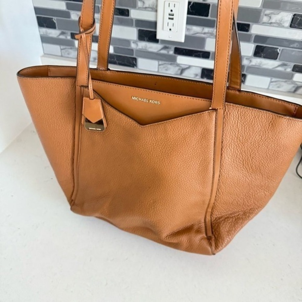 Michael Kors Caramel Leather Tote - Picture 16 of 16